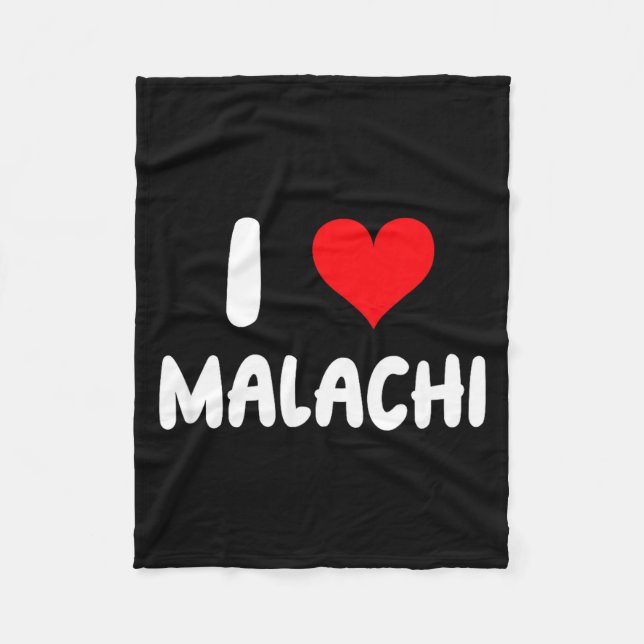 Couverture Polaire I Love Malachi - Heart - Name  (Devant)