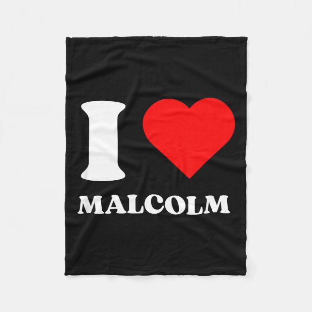 Couverture Polaire I Love Malcolm I Heart Malcolm Name Y2k Valentines (Devant)