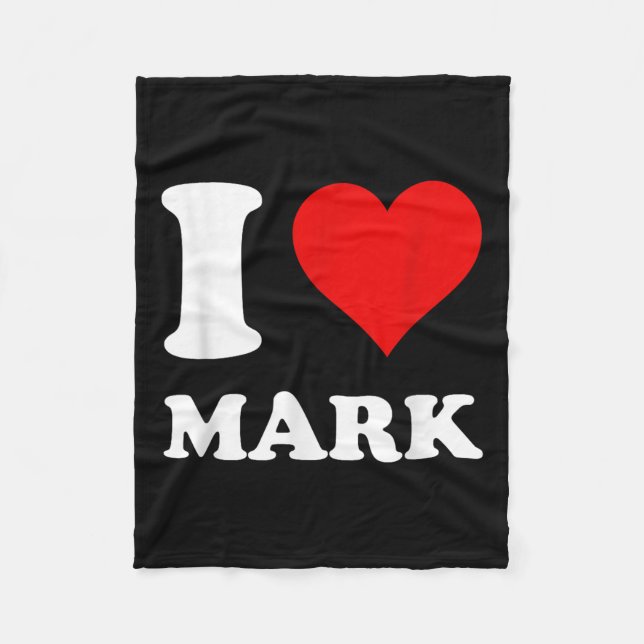 Couverture Polaire I Love Mark (Devant)