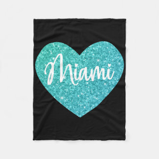 Couverture Polaire I Love Miami Florida Heart 