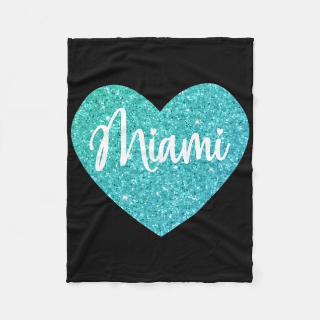 Couverture Polaire I Love Miami Florida Heart  (Devant)