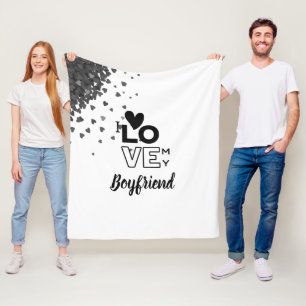 Couverture Polaire I Love My BOYFRIEND - Personnalisé moderne