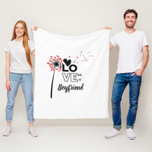 Couverture Polaire I Love My BOYFRIEND - Personnalisé moderne