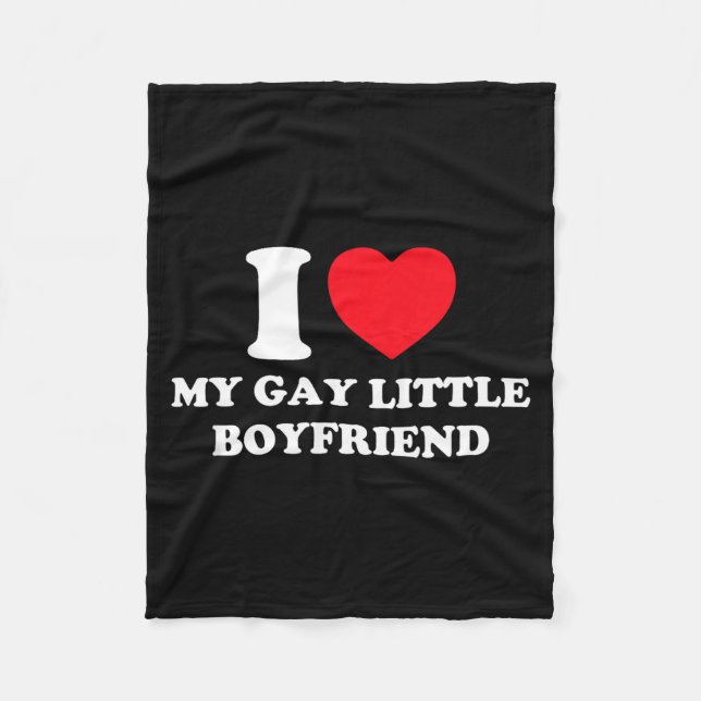 Couverture Polaire I Love My Gay Little Boyfriend Funny Y2k Valentine (Devant)