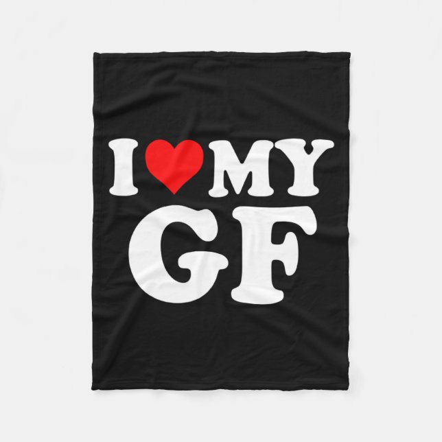 Couverture Polaire I Love My Gf Girlfriend Red Heart Valentines Day G (Devant)