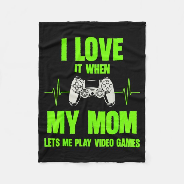 Couverture Polaire I Love My Mom Gamer Gaming Teen Boys Video Game Co (Devant)