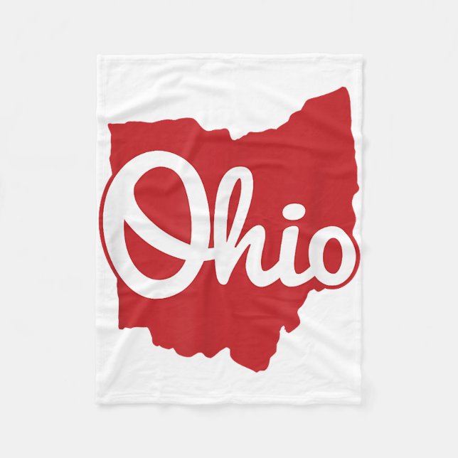 Couverture Polaire I love My Ohio Home Script Ohio (Devant)