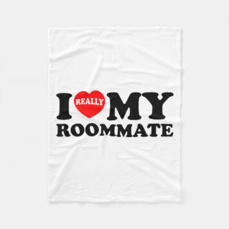 Couverture Polaire I Love My Roomate Heart Funny Party Gifts Valentin