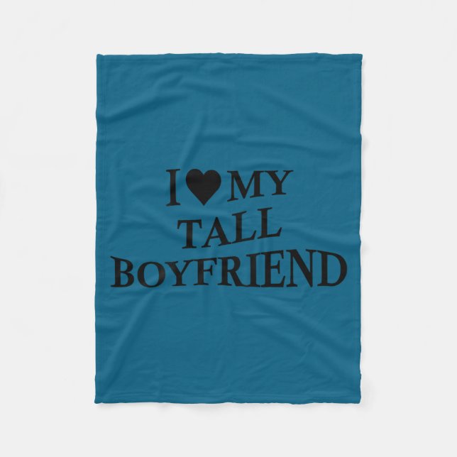 Couverture Polaire I Love My Tall Boyfriend Funny Girlfriend On Back  (Devant)