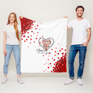 Couverture Polaire I Love My WIFE - Meilleur ami PHOTO personnalisée
