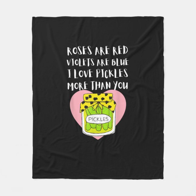 Couverture Polaire I Love Pickles More Than You Funny Gift Style  (Devant)