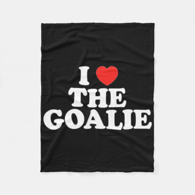 Couverture Polaire I Love The Goalie Heart Football Hockey Sport Goal (Devant)