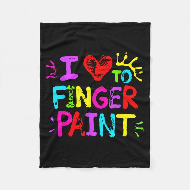 Couverture Polaire I Love To Finger Paint Couple Funny Valentine Day  (Devant)