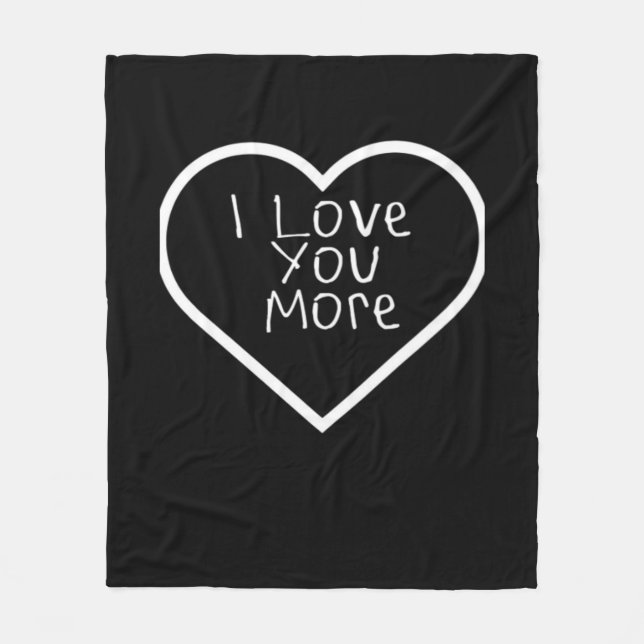 Couverture Polaire I Love You More Artistic Design  (Devant)