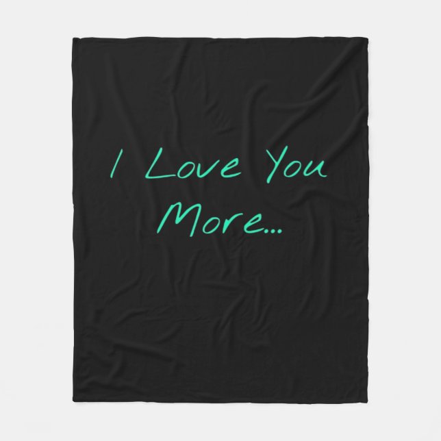 Couverture Polaire I Love You More Handwritten Style  (Devant)