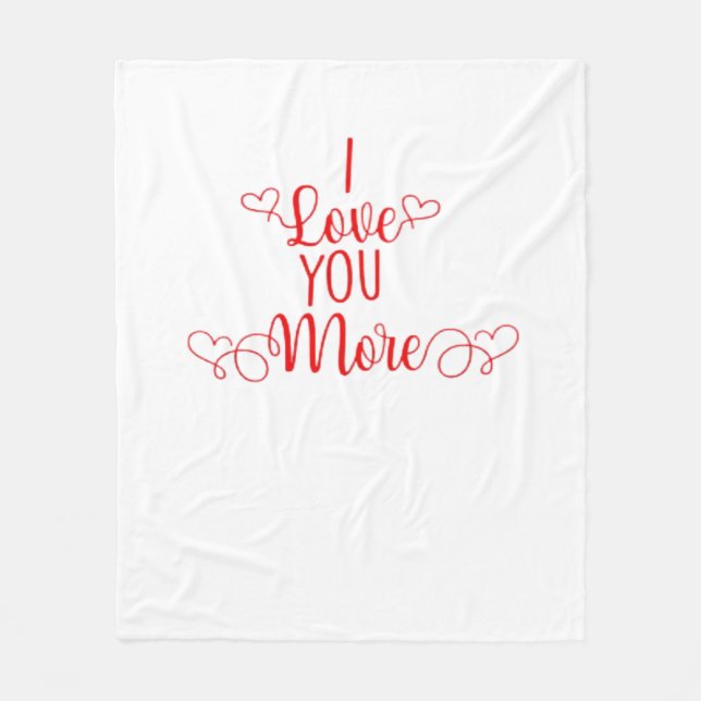 Couverture Polaire I Love You More Minimal Romantic Style  (Devant)