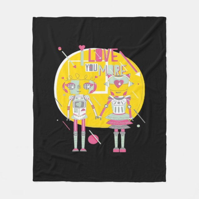 Couverture Polaire I Love You More Modern Aesthetic  (Devant)