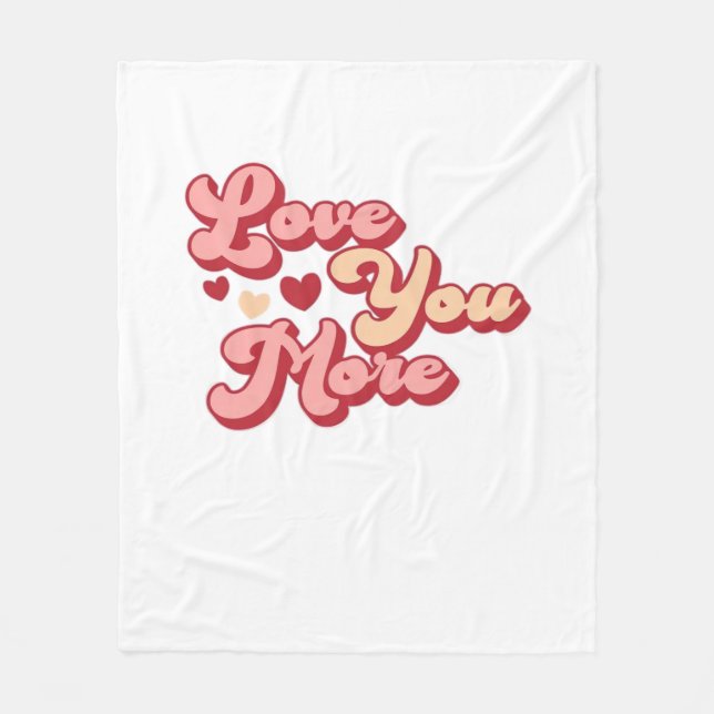 Couverture Polaire I Love You More Modern Clean Style  (Devant)