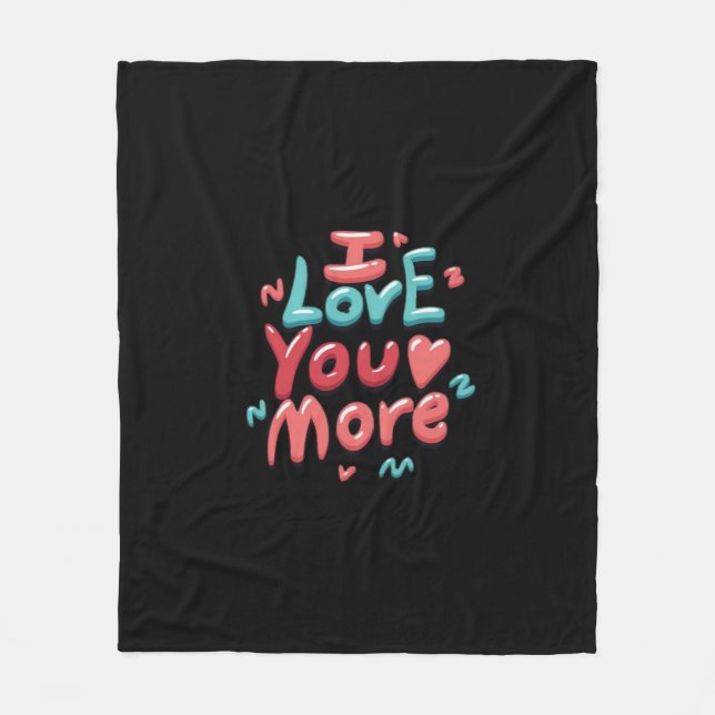 Couverture Polaire I Love You More Timeless Classic  (Devant)