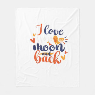 Couverture Polaire I Love You To The Moon And Back Modern Romantic De