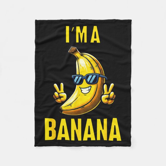 Couverture Polaire I’m A Banana Funny Cartoon Humor Design  (Devant)