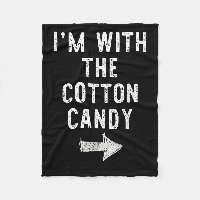 Couverture Polaire I’m With The Cotton Candy Funny Halloween Couple C (Devant)