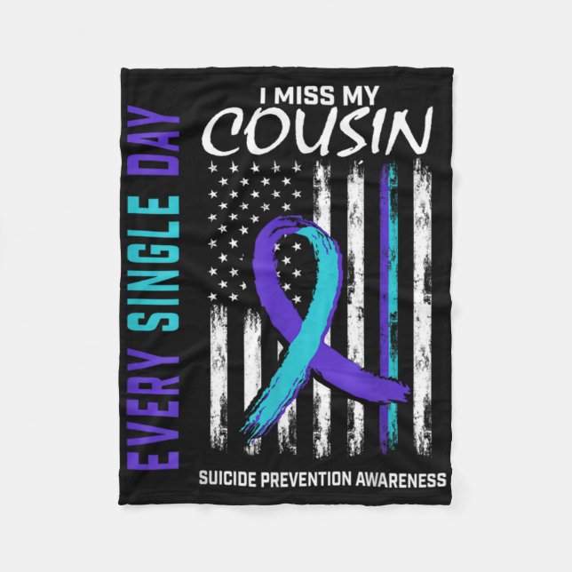 Couverture Polaire I Miss My Cousin Suicide Awareness Prevention Amer (Devant)