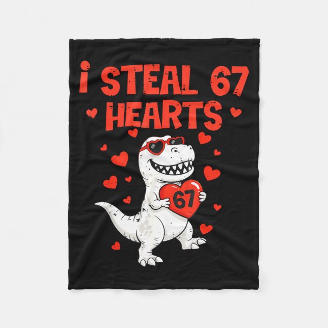 Couverture Polaire I Steal Hearts 67 Valentine’s Day 6 7 Meme Heart M (Devant)