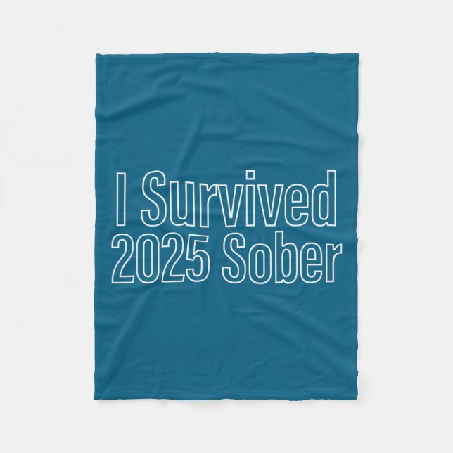 Couverture Polaire I Survived 2025 Sober Recovery Design  (Devant)