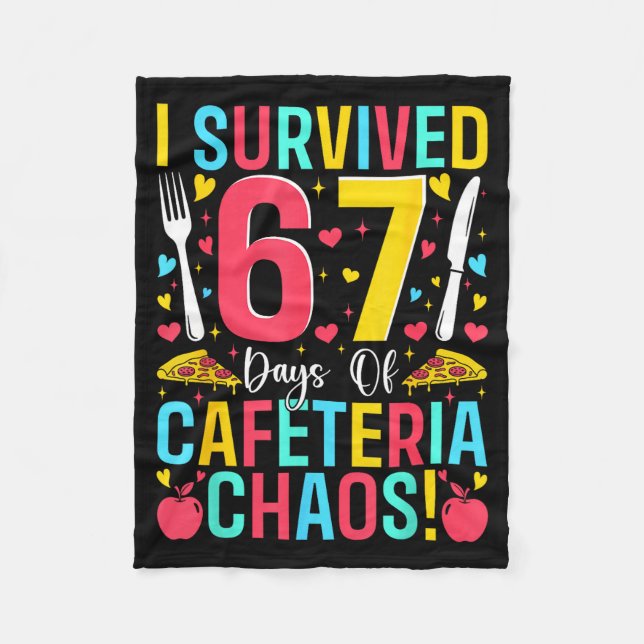 Couverture Polaire I Survived 67 Days Of Cafeteria Chaos Lunch Lady S (Devant)