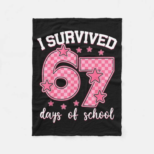 Couverture Polaire I Survived 67 Days Of School Funny 67 Meme Teacher (Devant)