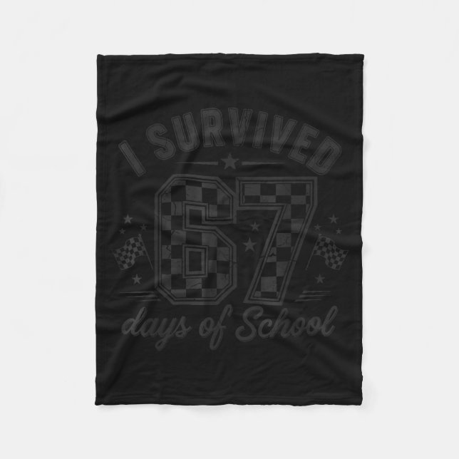 Couverture Polaire I Survived 67 Days Of School Funny 67 Teachers Stu (Devant)