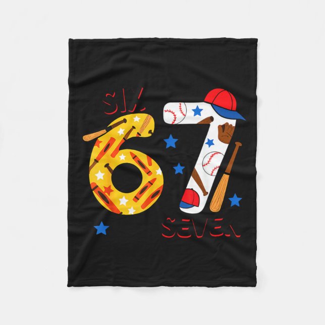 Couverture Polaire I Survived 67 Days Of School Funny 6 7 Baseball Te (Devant)