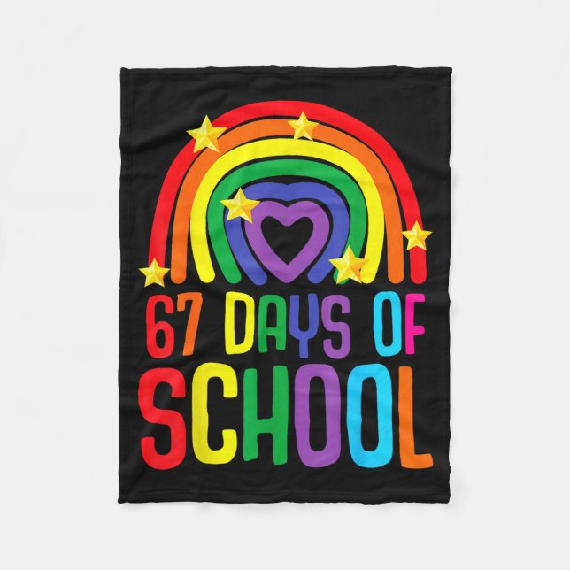 Couverture Polaire I Survived 67 Days Of School Funny Meme Student Te (Devant)