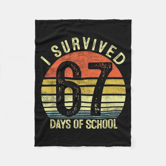 Couverture Polaire I Survived 67 Days Of School Six Seven 6 7 Teacher (Devant)