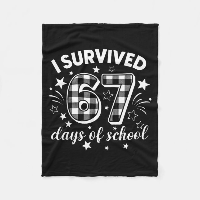 Couverture Polaire I Survived 67 Days Of School Six Seven Meme Studen (Devant)