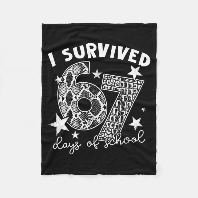Couverture Polaire I Survived 67 Days Of School Snake, Alligator Rept (Devant)