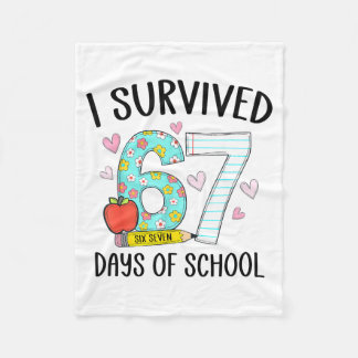 Couverture Polaire I Survived 67 Days Of School Teacher Kids 67th Day