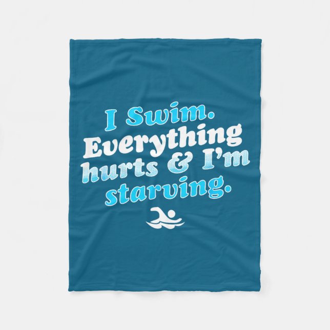 Couverture Polaire I Swim Funny Swimmer Quote  (Devant)
