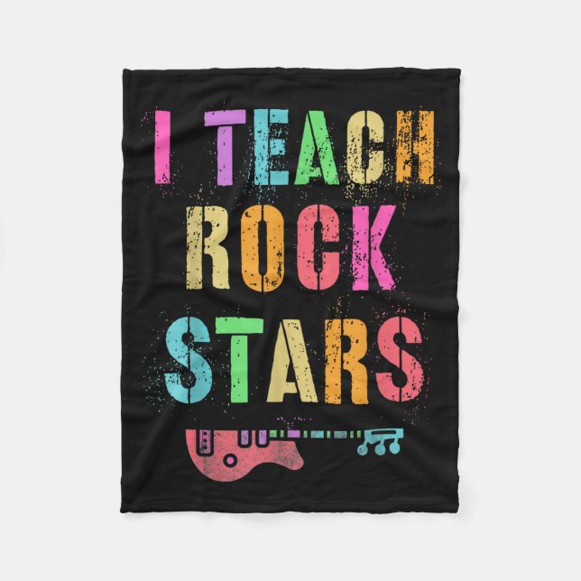 Couverture Polaire I Teach Rockstars Band Vibes Teacher Rocks My Musi (Devant)