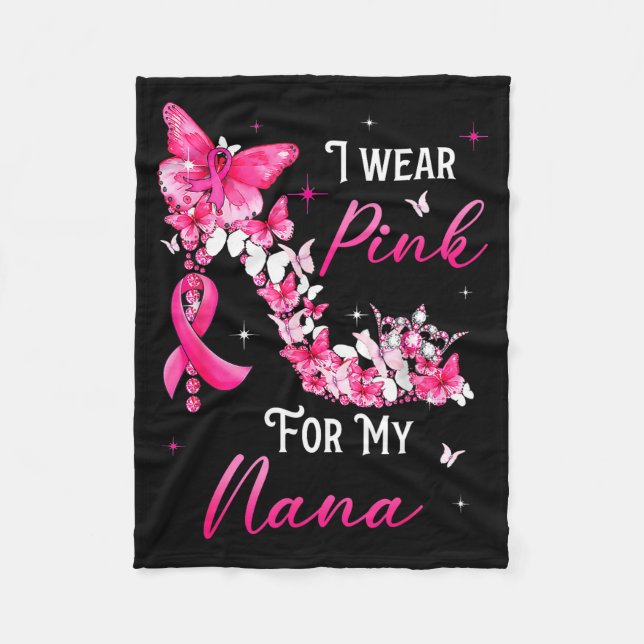 Couverture Polaire I Wear Nk For My Nana Breast Cancer Ribbon Suprt G (Devant)