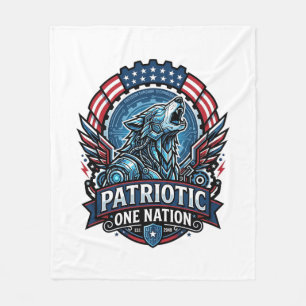 Couverture Polaire IA patriotique Liberté Loup Cyberpunk Avenir Liber
