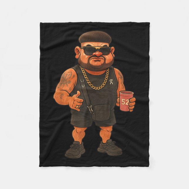 Couverture Polaire Ibiza Final Boss Meme Drôle Vacances Haircut plais (Devant)