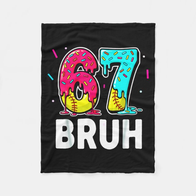 Couverture Polaire Ice Cream Dripng Softball Drip Fun 6 7 Six Seven M (Devant)