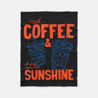 Couverture Polaire Iced Coffee and Sunshine Cold Brew Summer Vacation