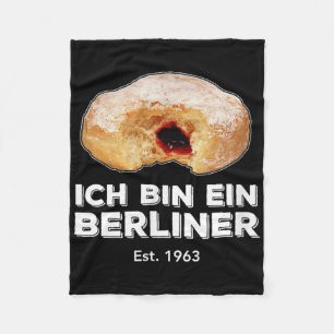 Couverture Polaire Ich Bin Ein Berliner Discours Jelly Donut Wall Col