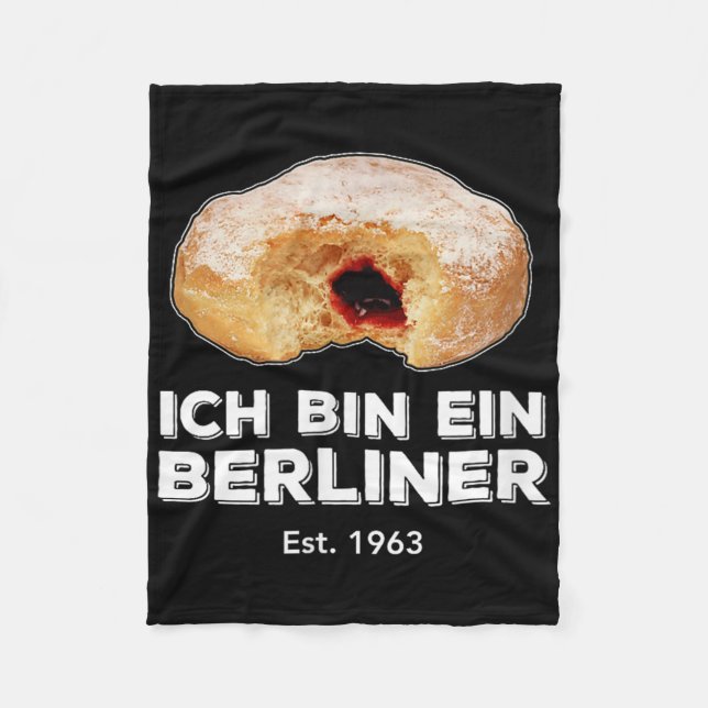 Couverture Polaire Ich Bin Ein Berliner Discours Jelly Donut Wall Col (Devant)