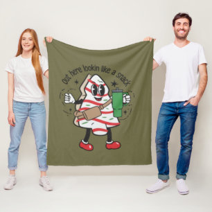 Couverture Polaire Ici on dirait un gâteau en forme de sapin de Noël
