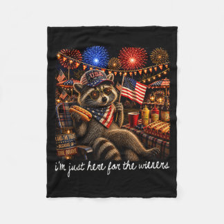 Couverture Polaire Ici pour les saucisses chaudes 4 juillet Raton lav