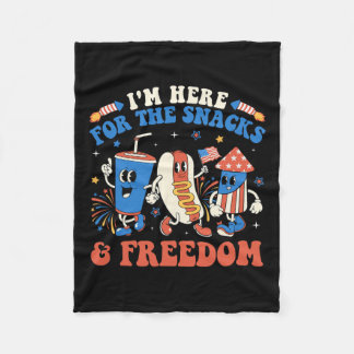Couverture Polaire Ici Pour Les Snacks Et Freedom Boy Girl Enfant 4th